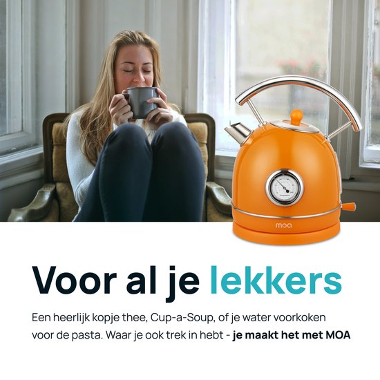 MOA Retro Waterkoker - Oranje - EK4TO