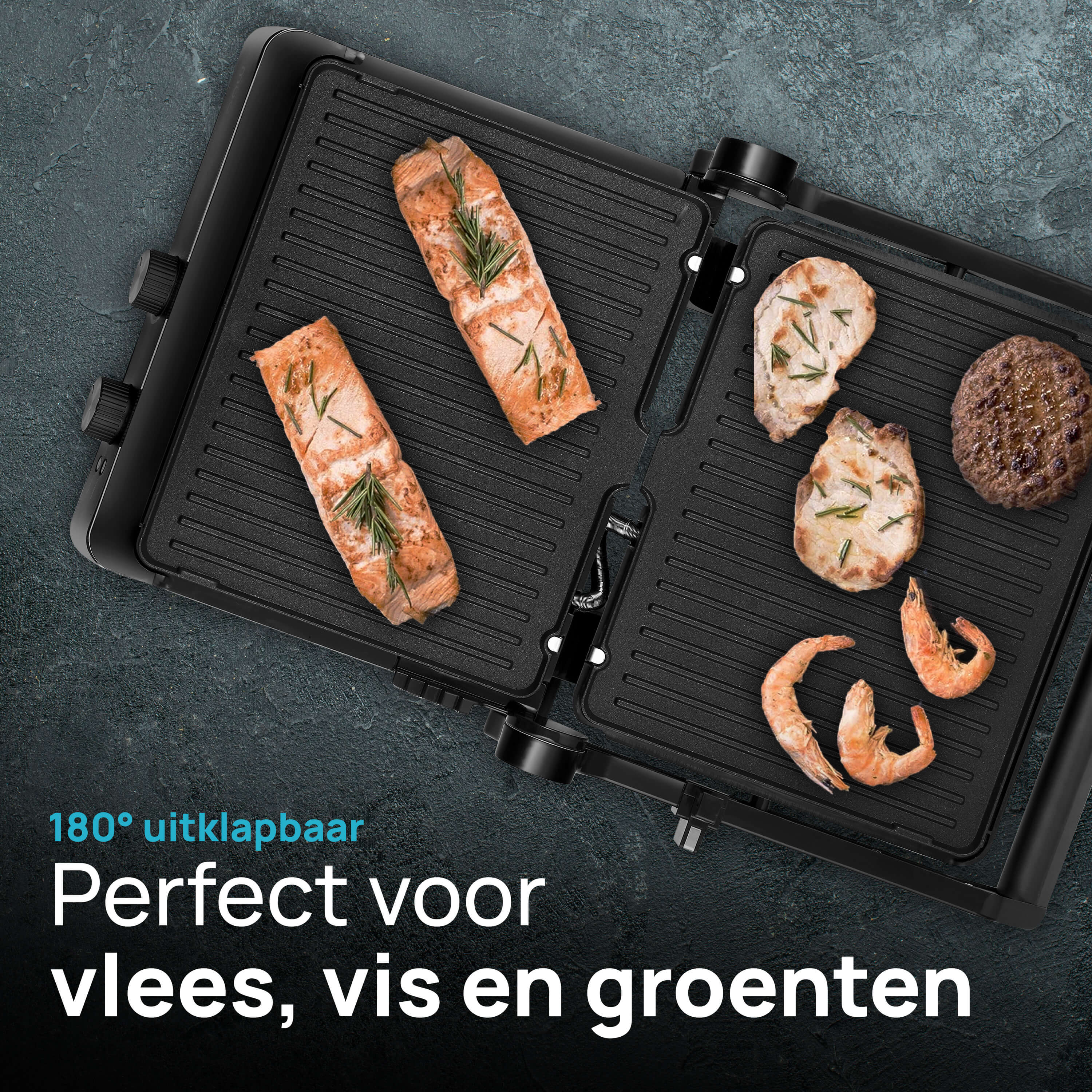 MOA Contactgrill - Zwart - CG24B