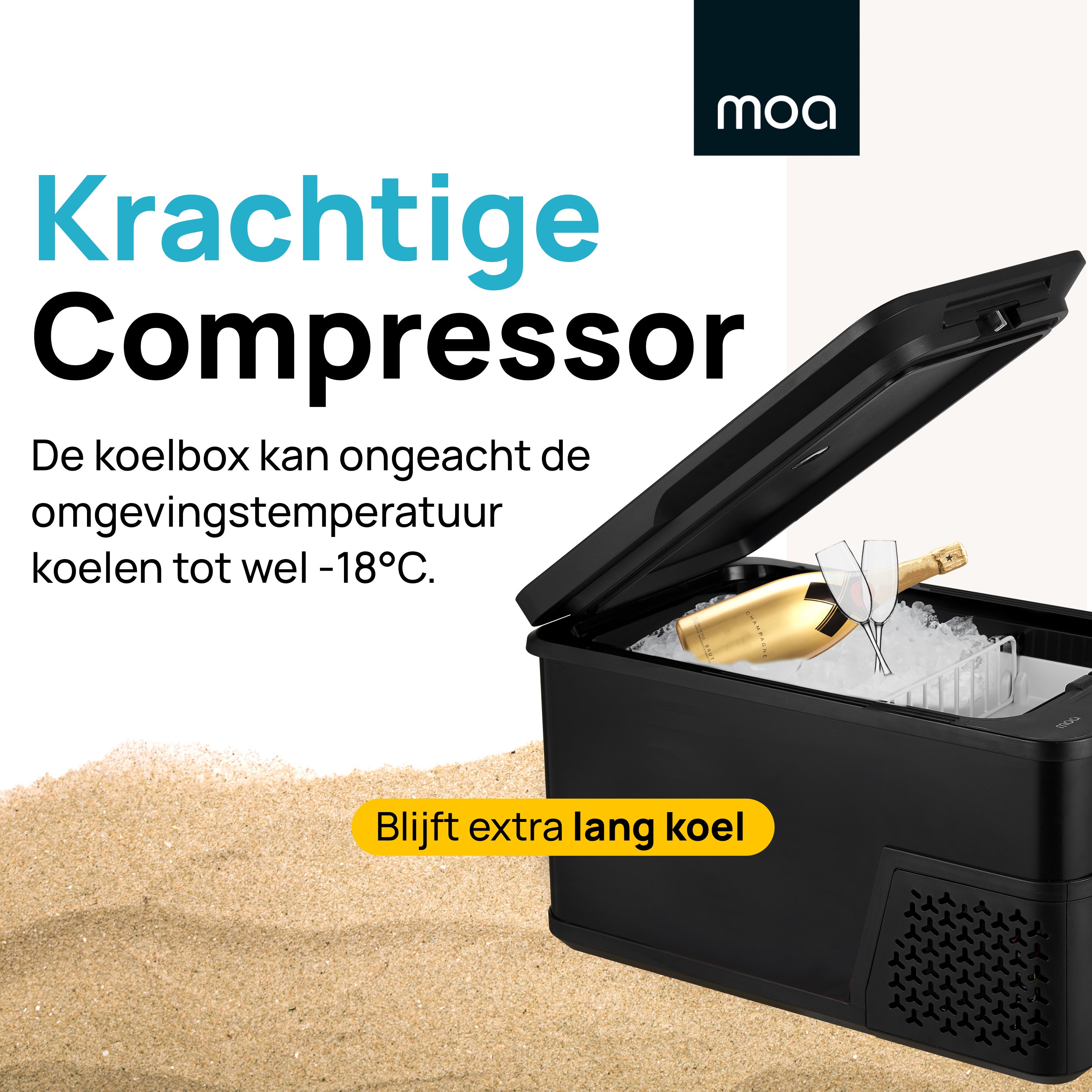MOA Compressor Koelbox - 21L - Zwart