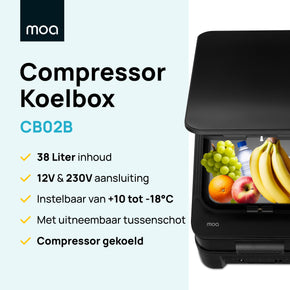 MOA Compressor Koelbox - 38L - Zwart