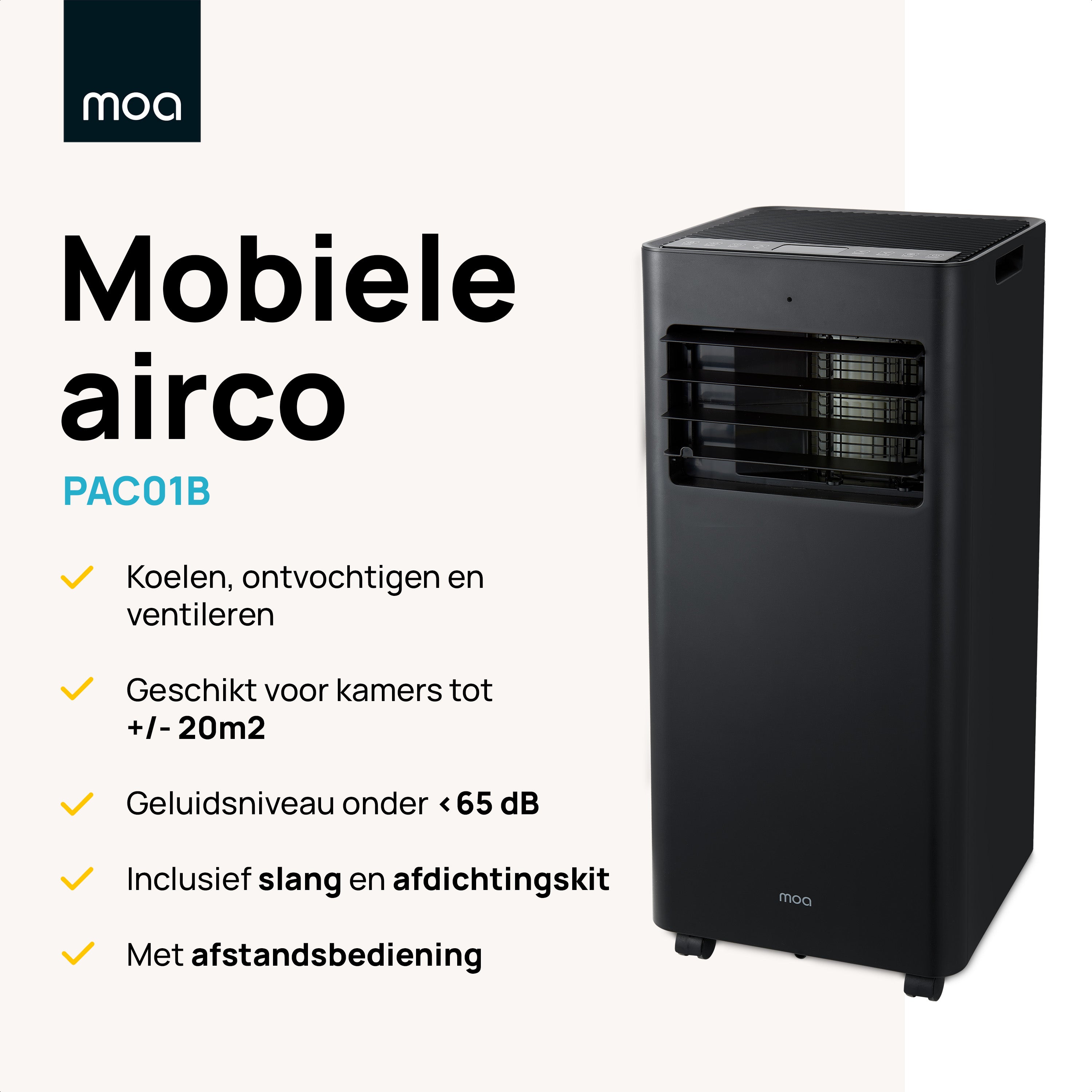 MOA Mobiele Airco - Zwart - PAC01B