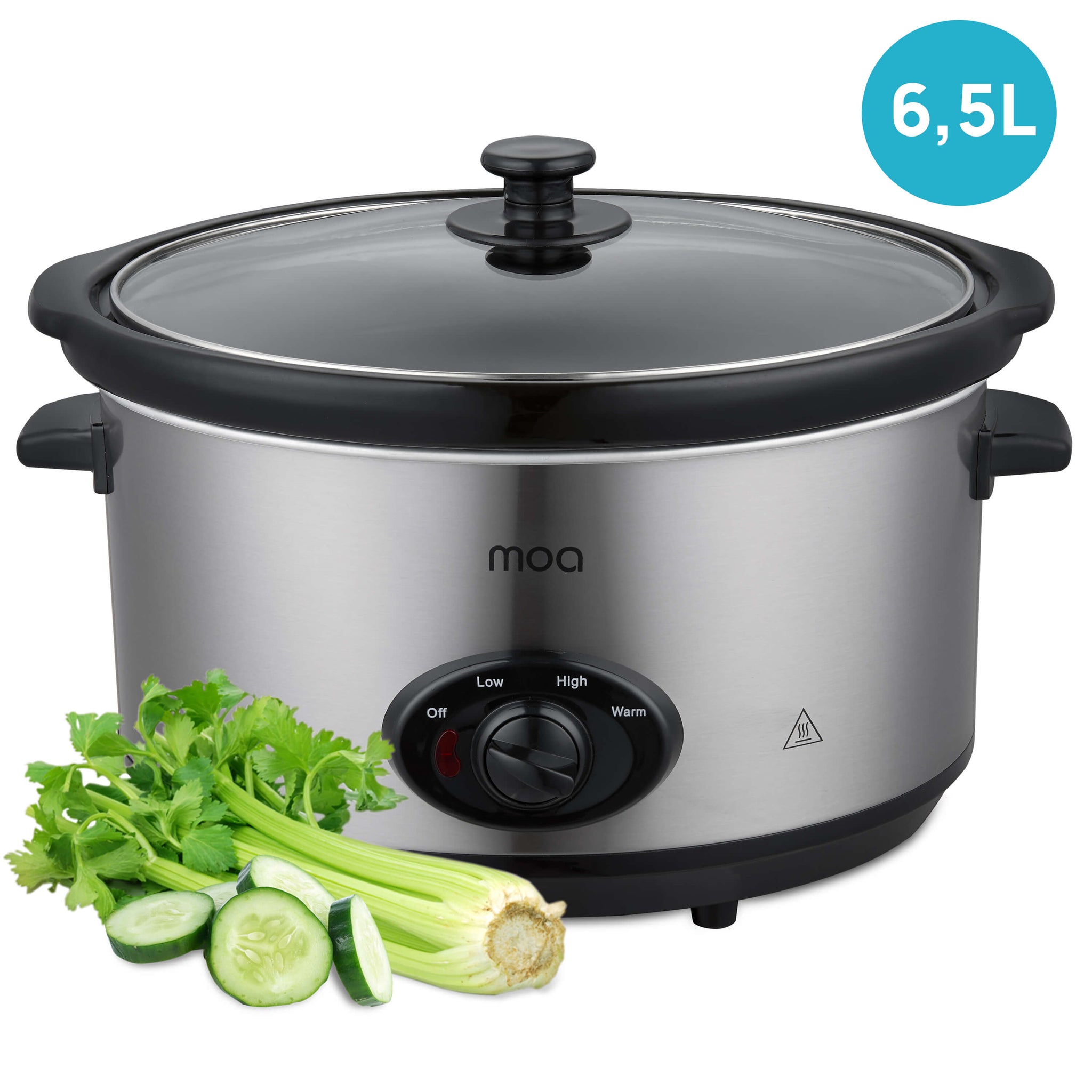 MOA Slowcooker - Zilverkleurig - SC65