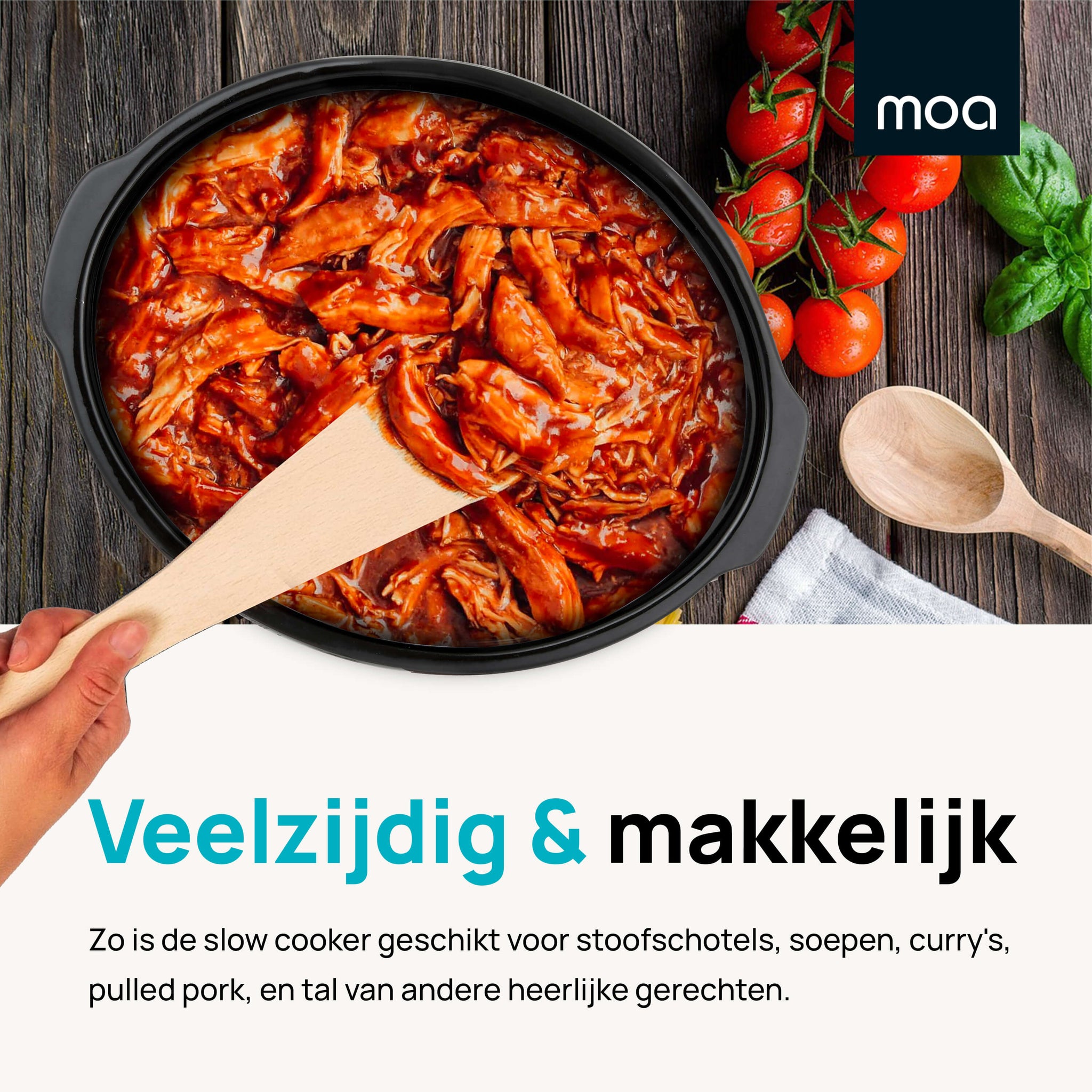 MOA Slowcooker - Zilverkleurig - SC65