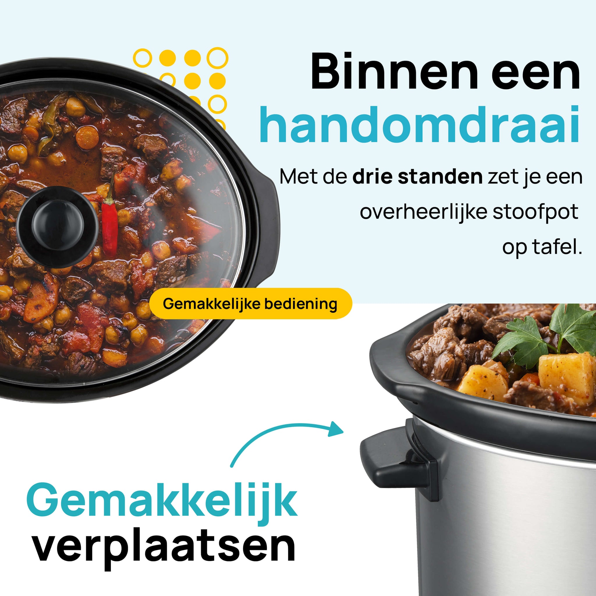 MOA Slowcooker - Zilverkleurig - SC65