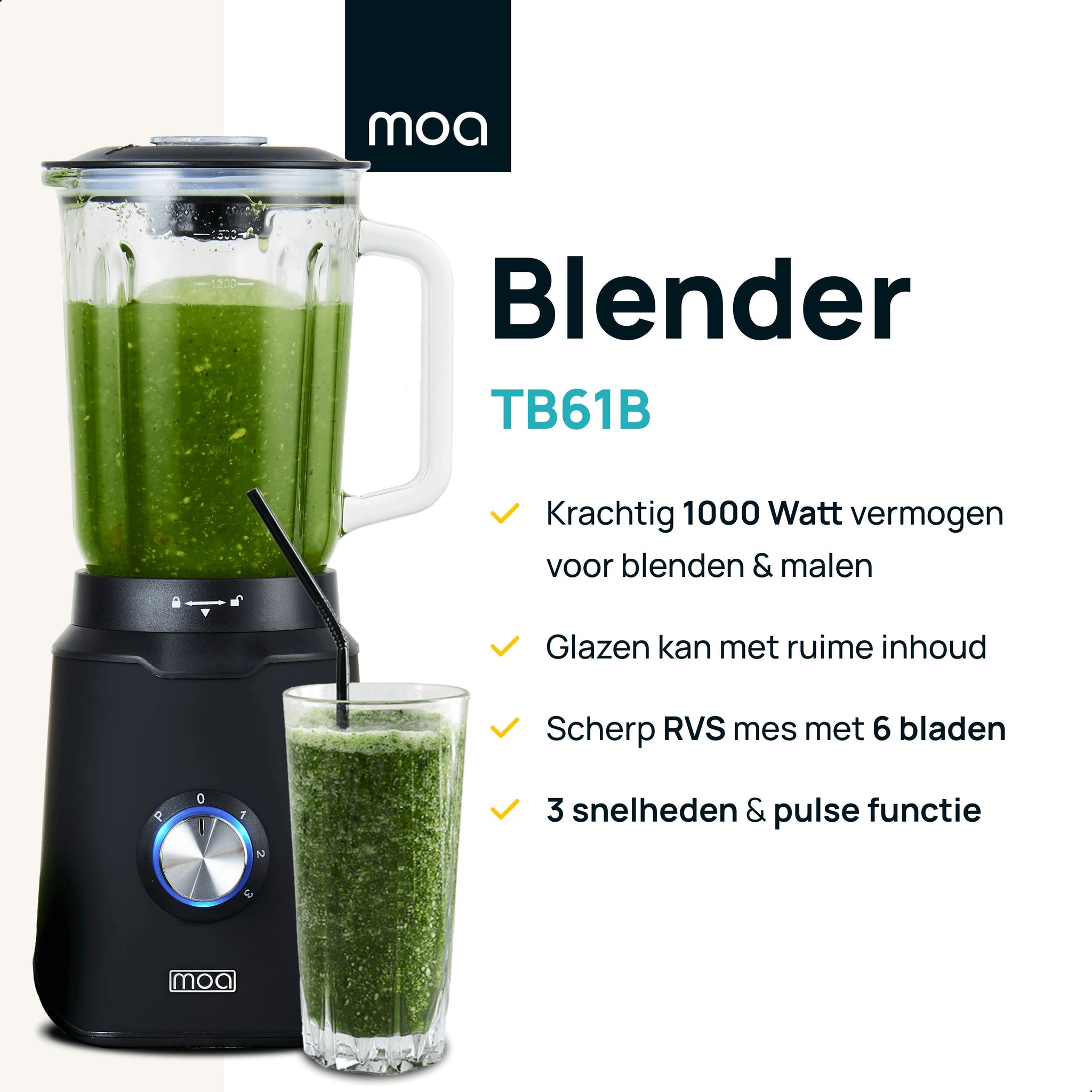 MOA Blender - Zwart - TB61B