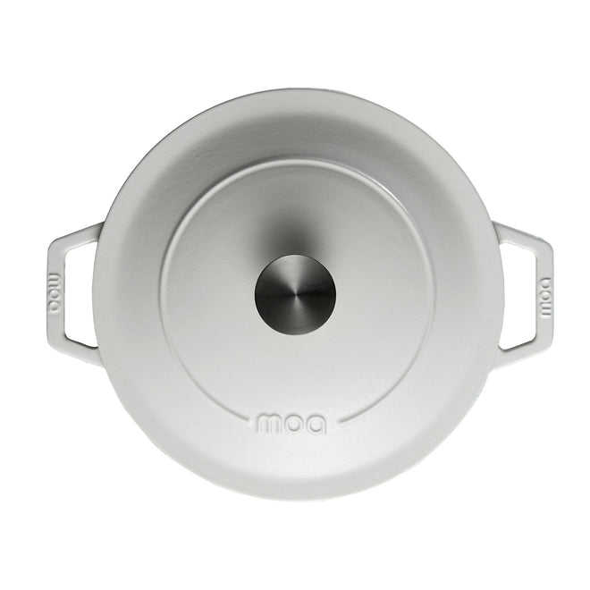 MOA Gietijzeren Braadpan - 30 cm - Wit - C30W