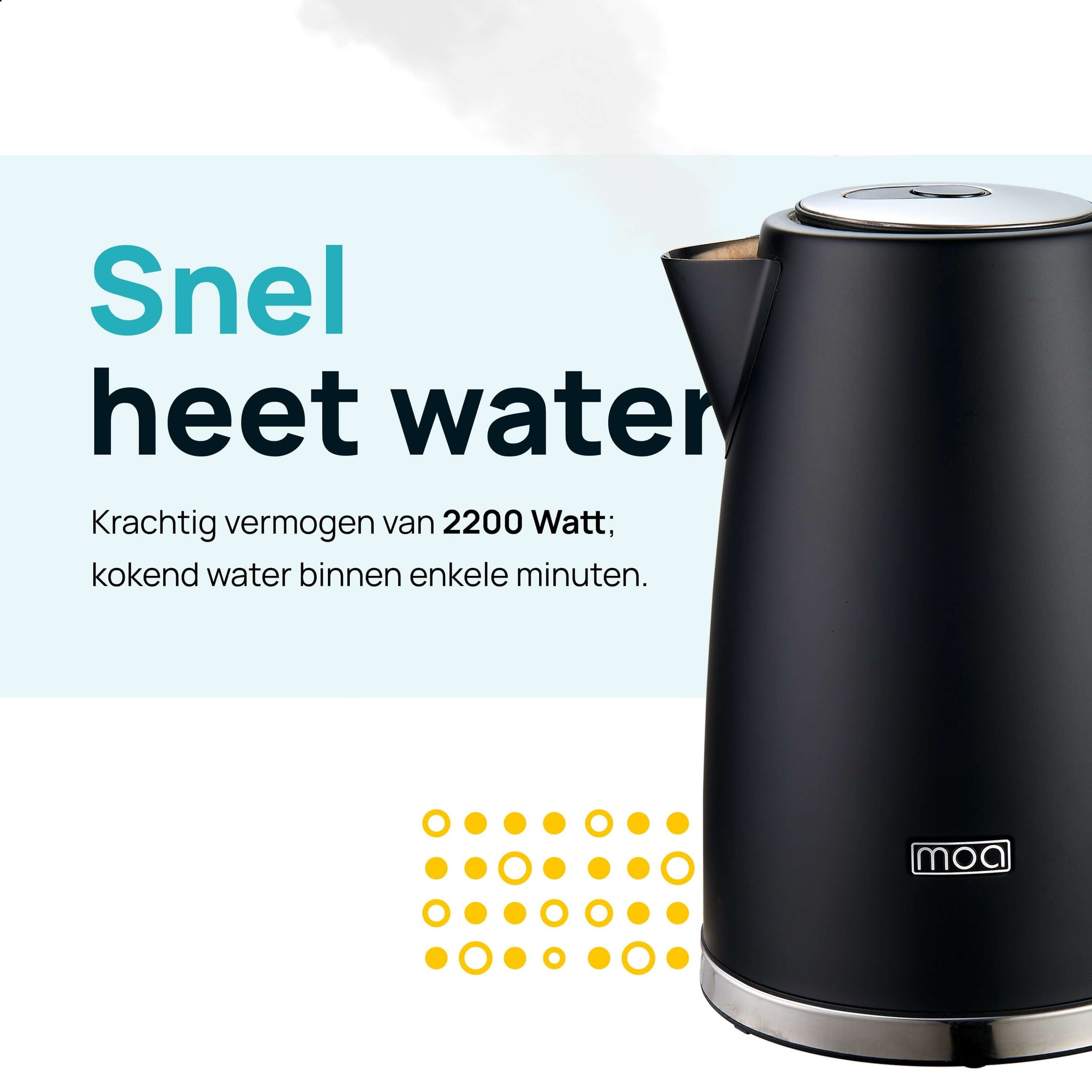 MOA Moderne Waterkoker - Zwart - EK1BN