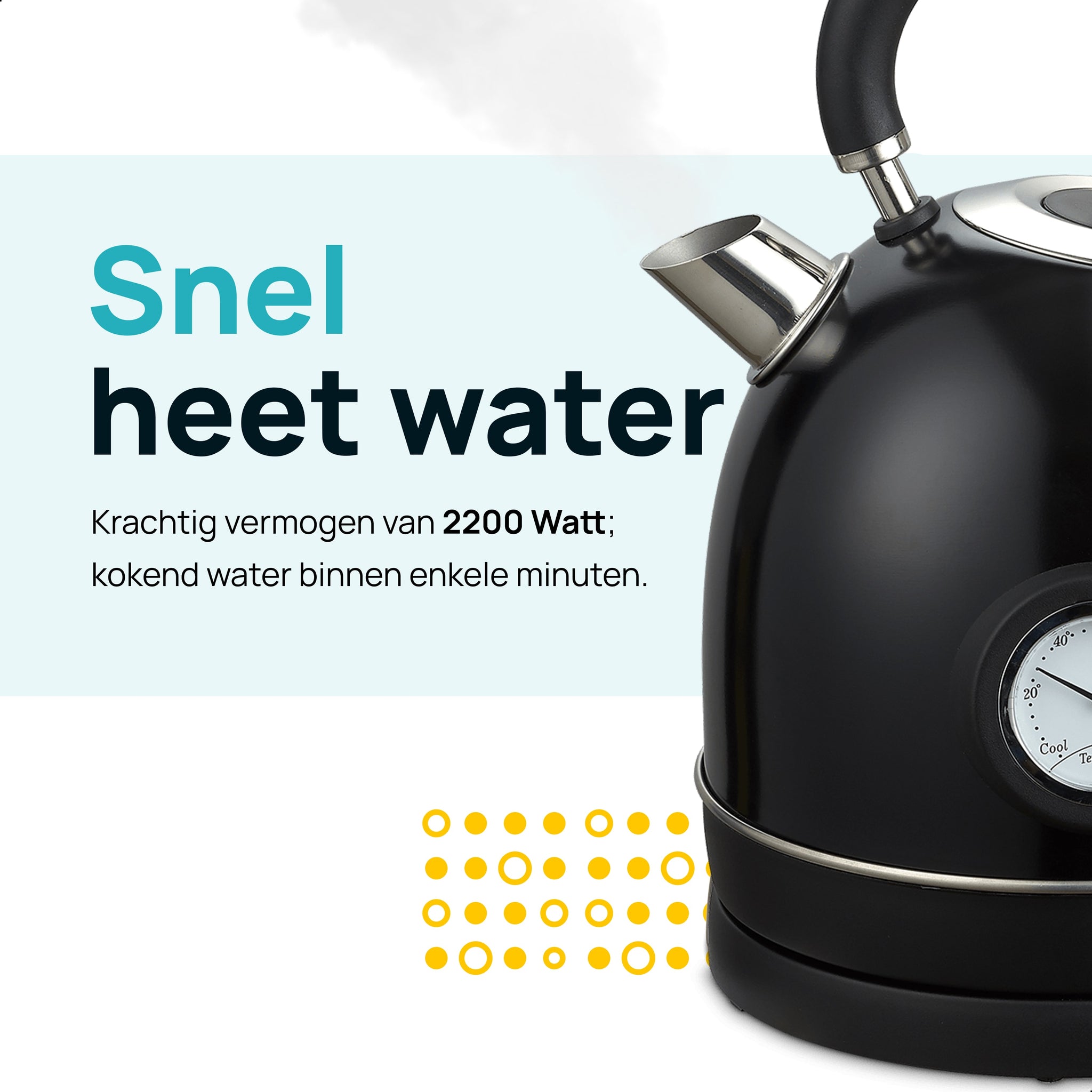 MOA Retro Waterkoker - Zwart - EK3TB