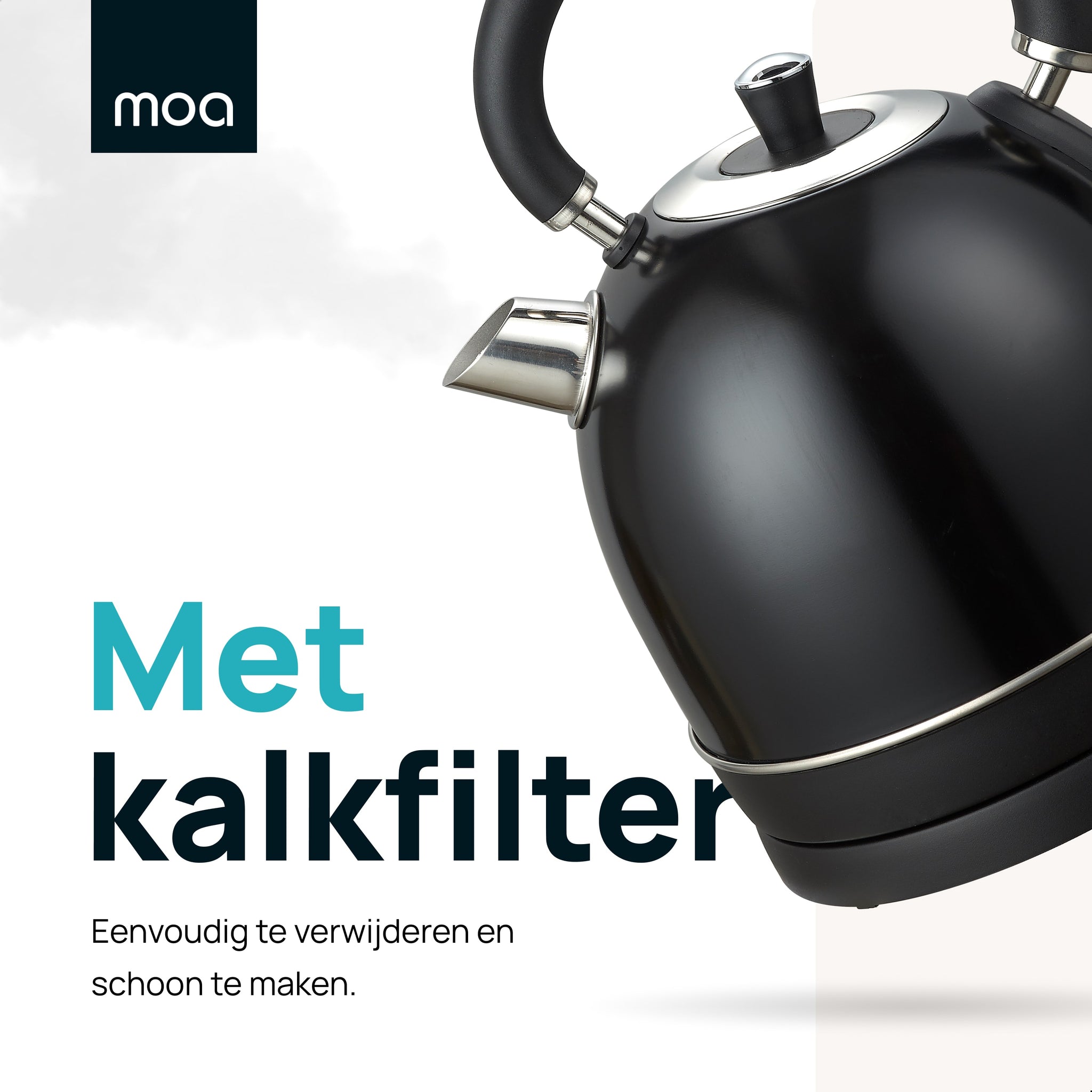 MOA Retro Waterkoker - Zwart - EK3TB