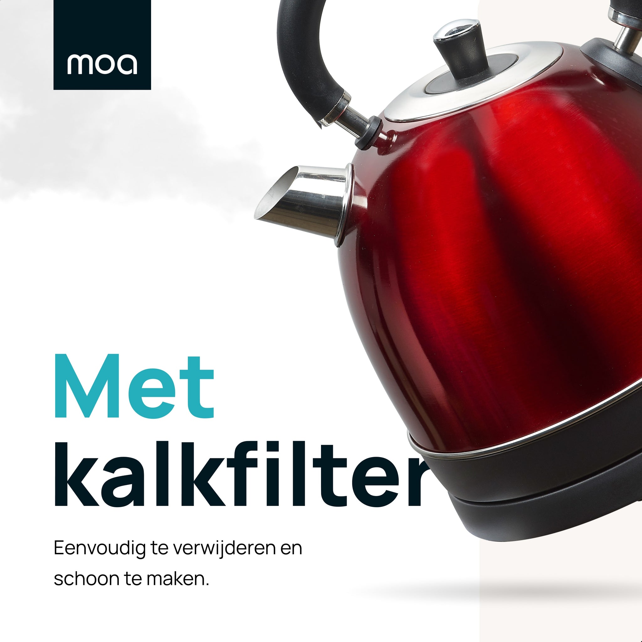 MOA Retro Waterkoker - Rood - EK3TR