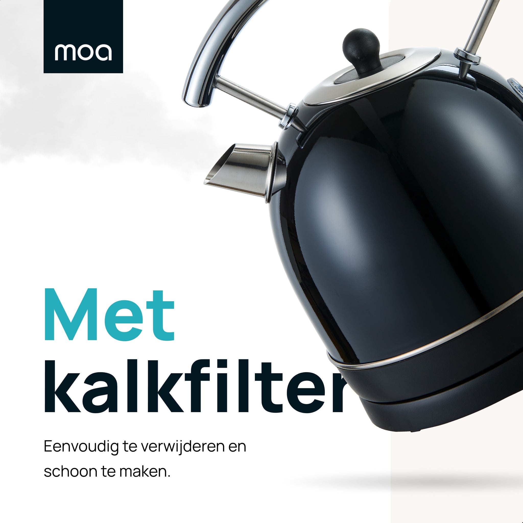 MOA Retro Waterkoker - Zwart - EK4TB