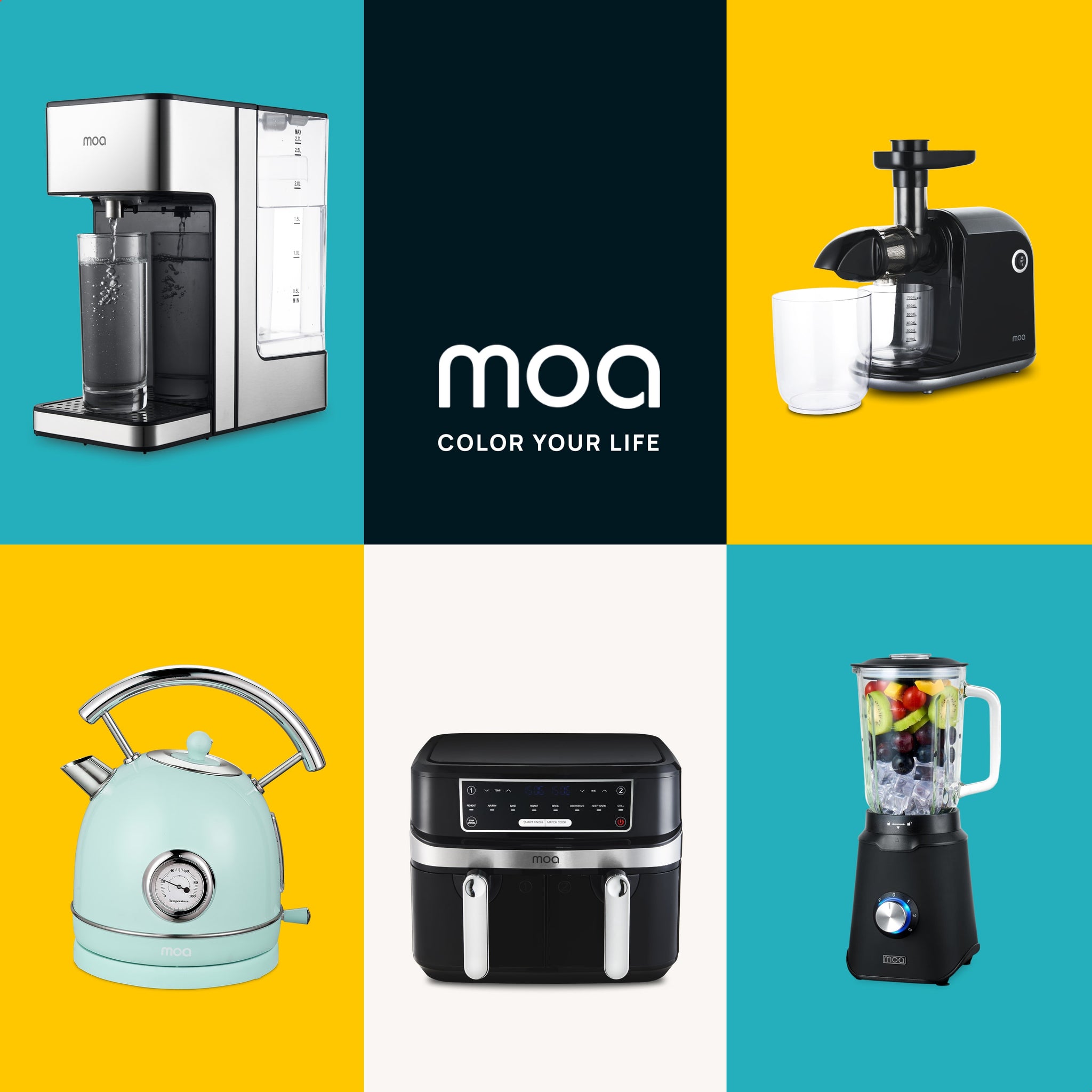 MOA Retro Waterkoker - Groen - EK4TG