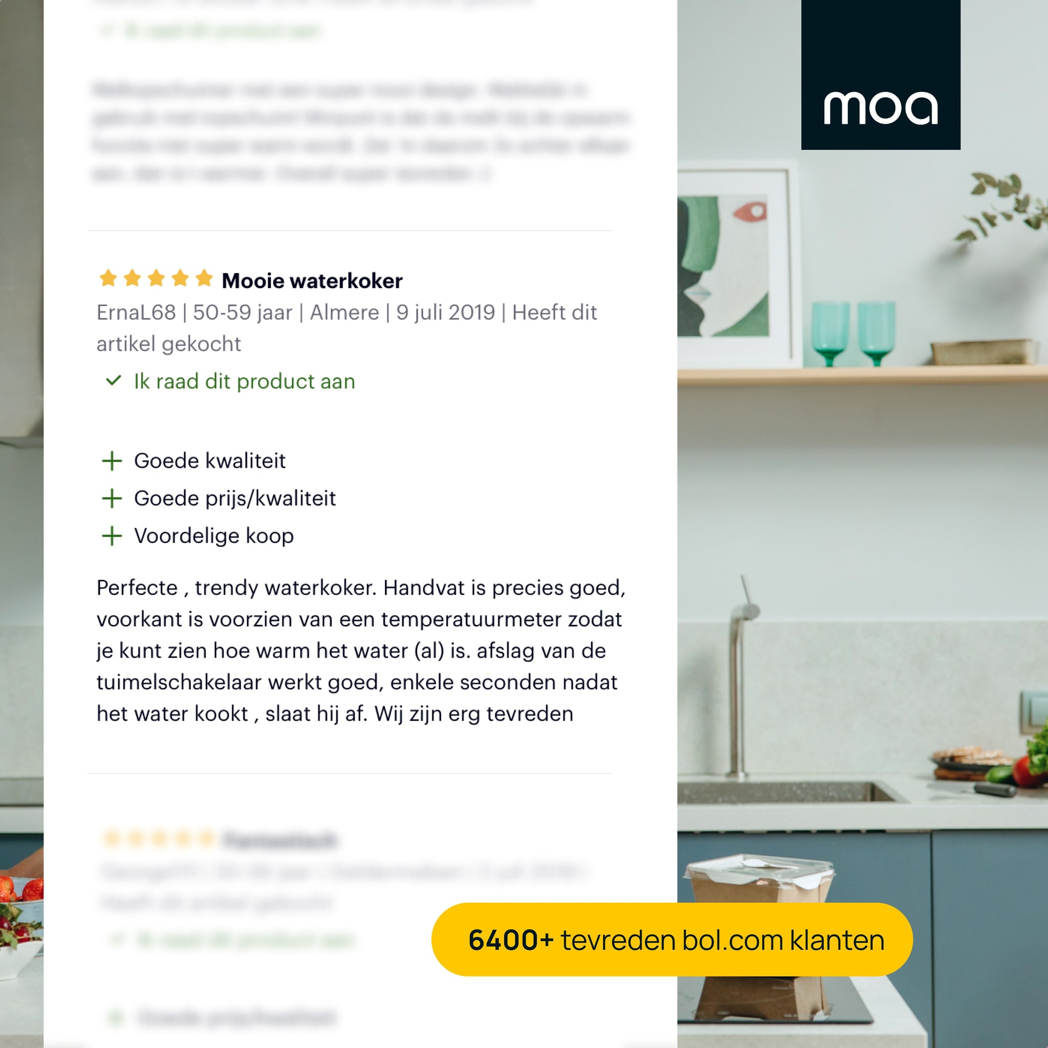 MOA Retro Waterkoker - Groen - EK4TG