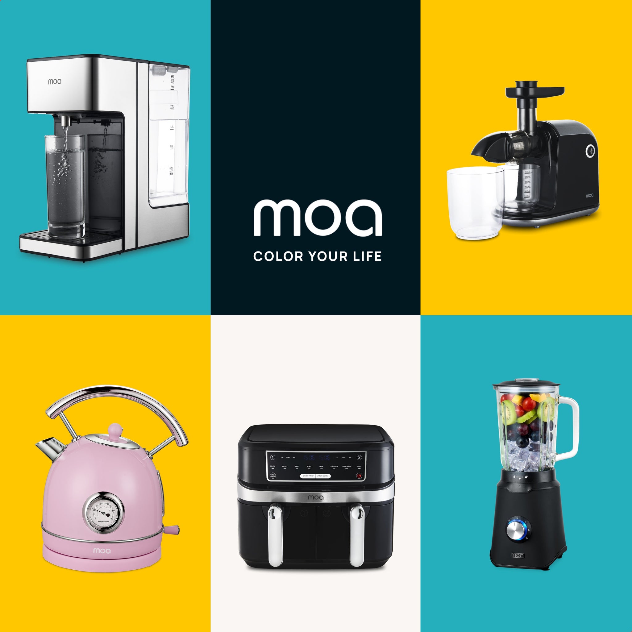 MOA Retro Waterkoker - Roze - EK4TP