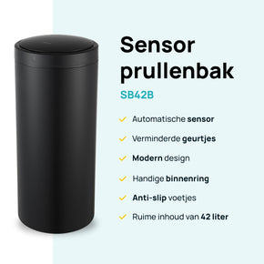 MOA Sensor Prullenbak - Zwart - SB42B