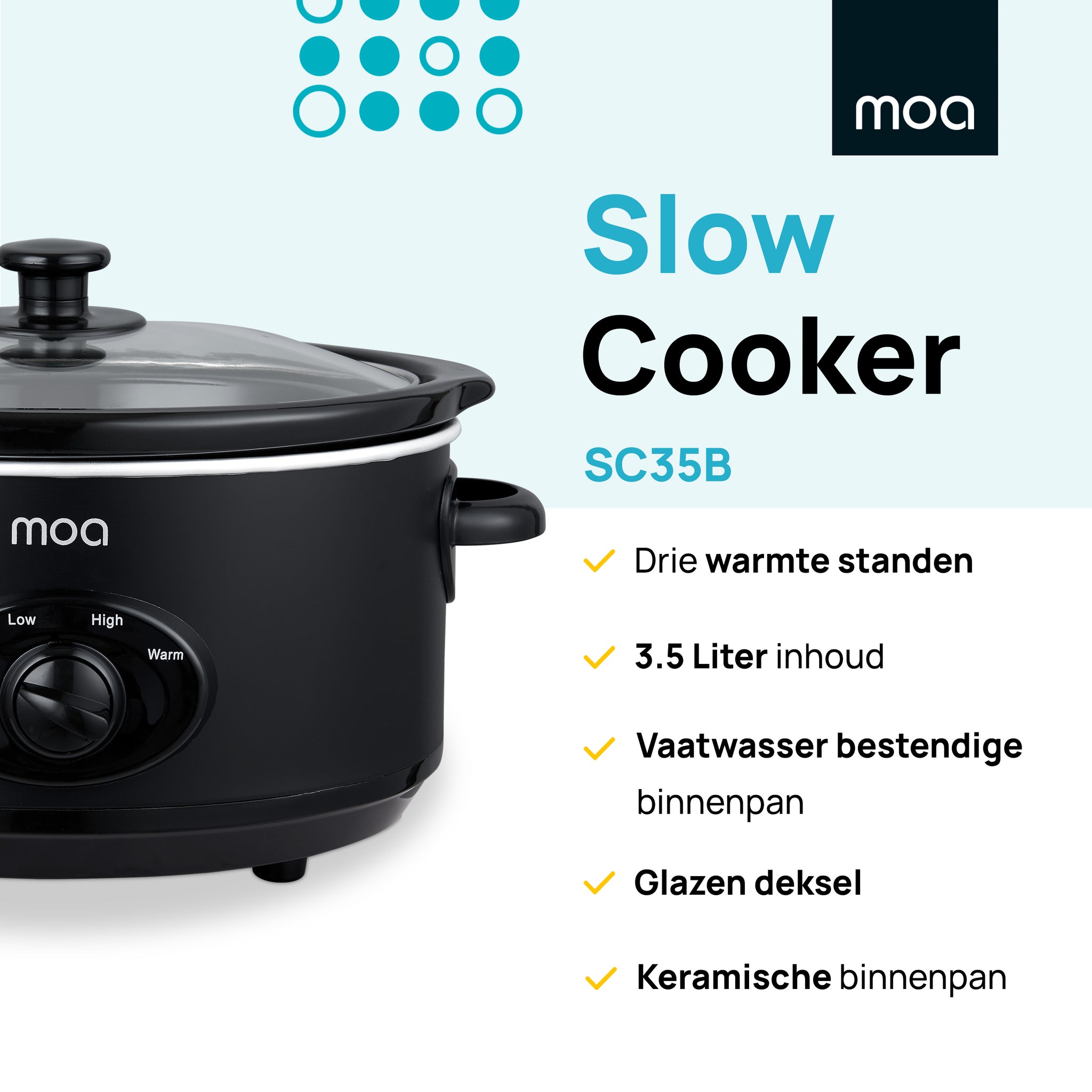 MOA Slowcooker - Zwart - SC35B