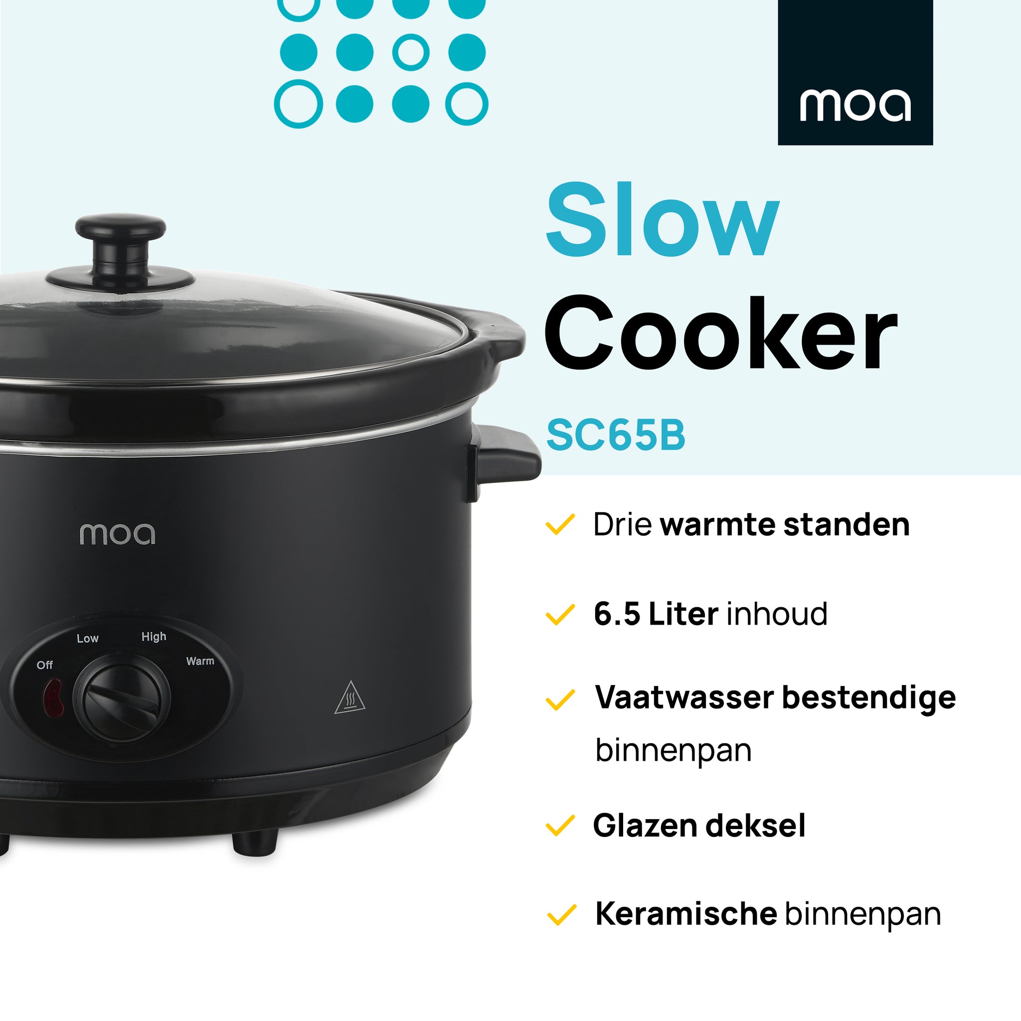 MOA Slowcooker - Zwart - SC65B