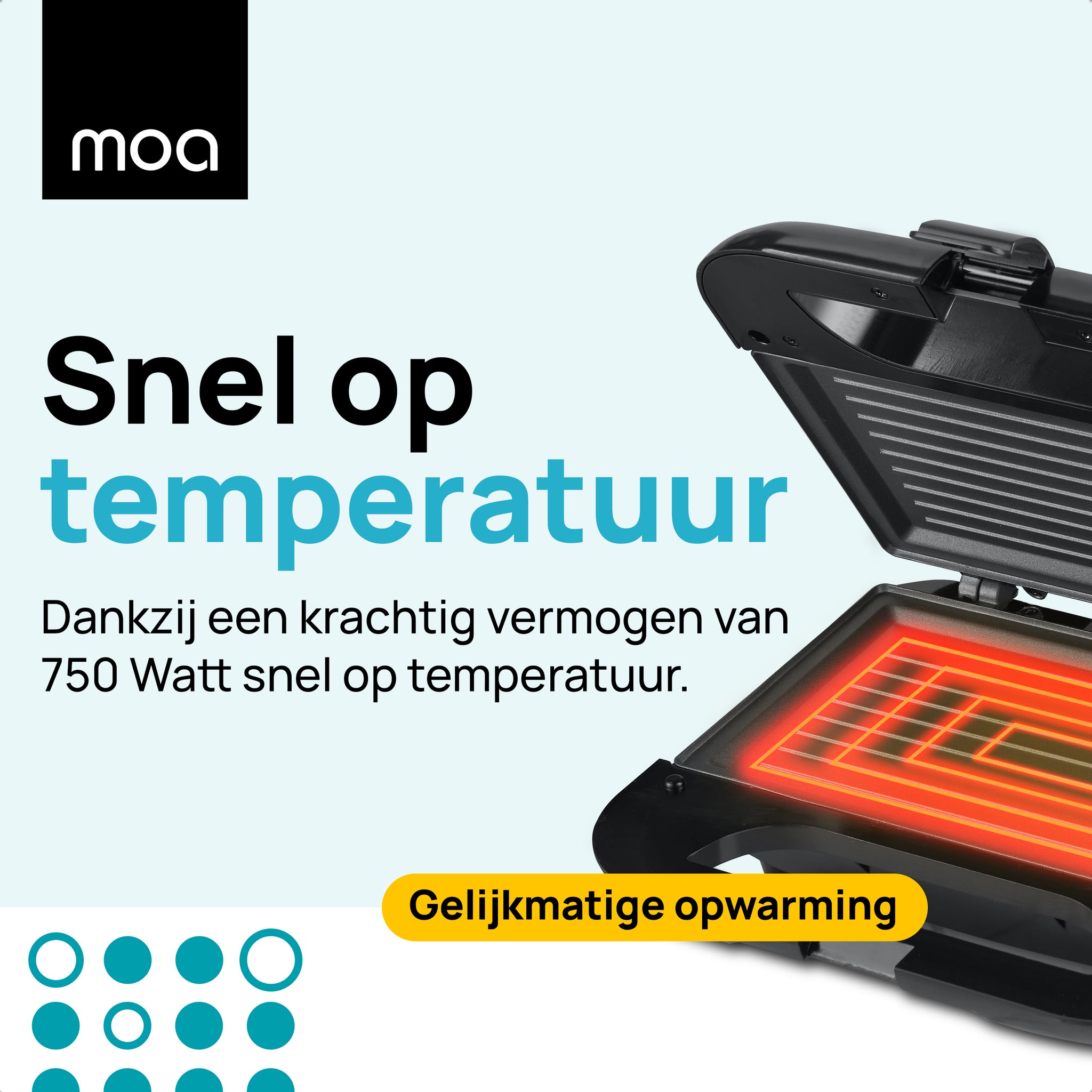 MOA Tosti apparaat - Zwart - SM01B