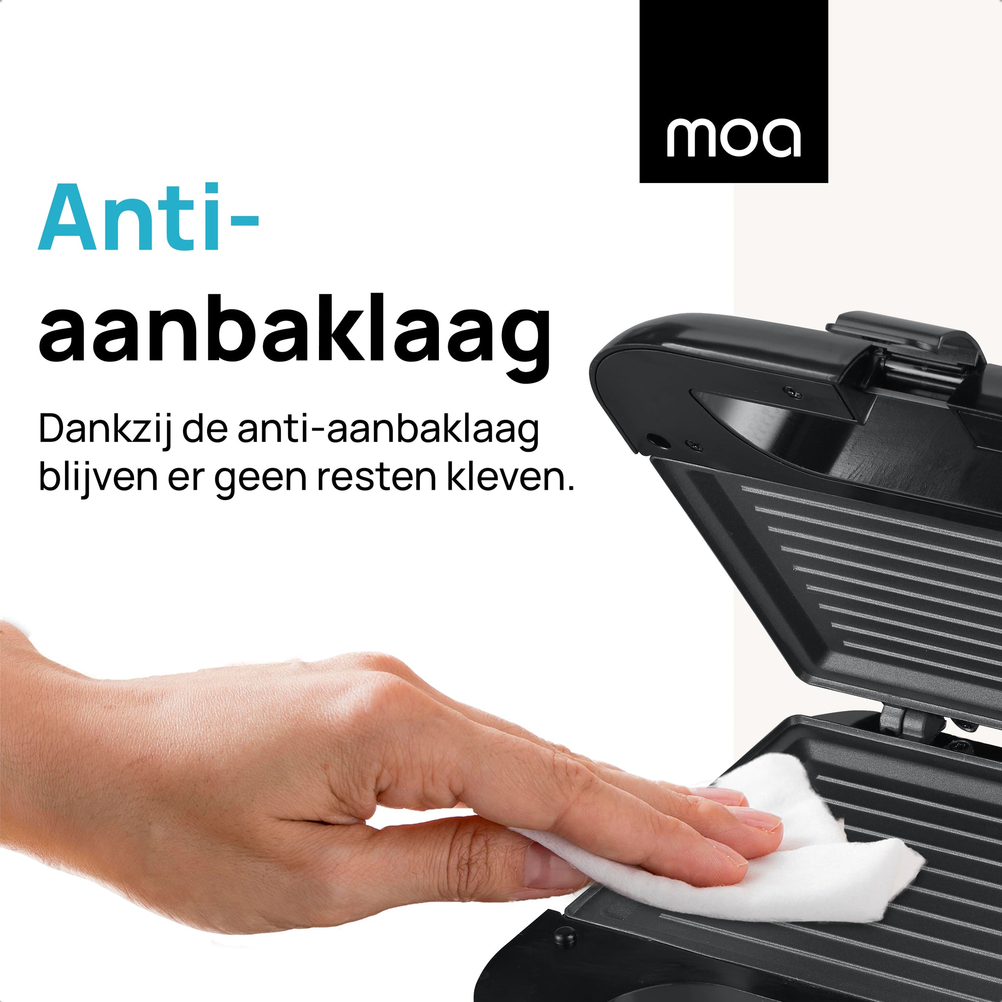 MOA Tosti apparaat - Zwart - SM01B