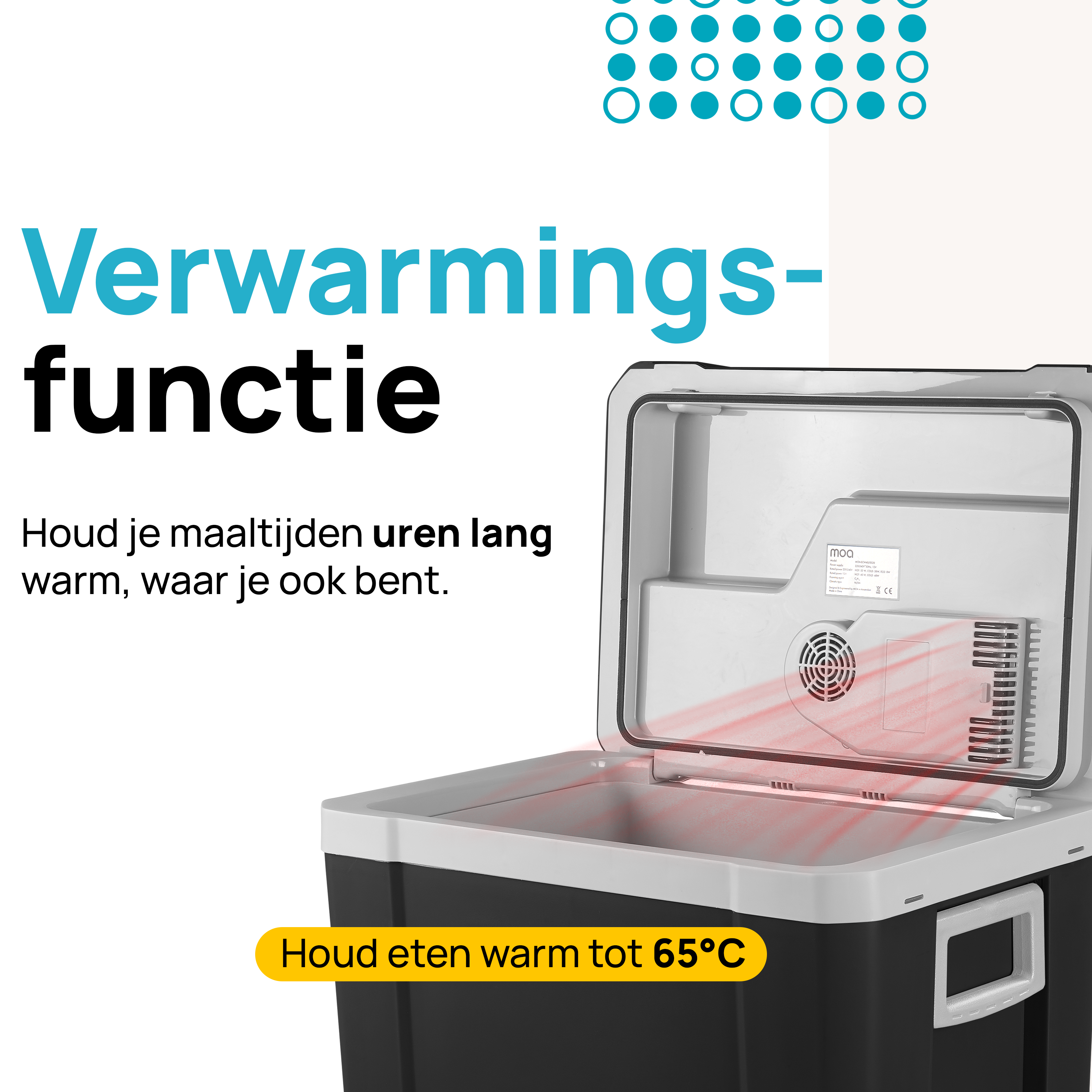 koelkast, minicontainer, verwarmer, 65°C, zuurstofloze