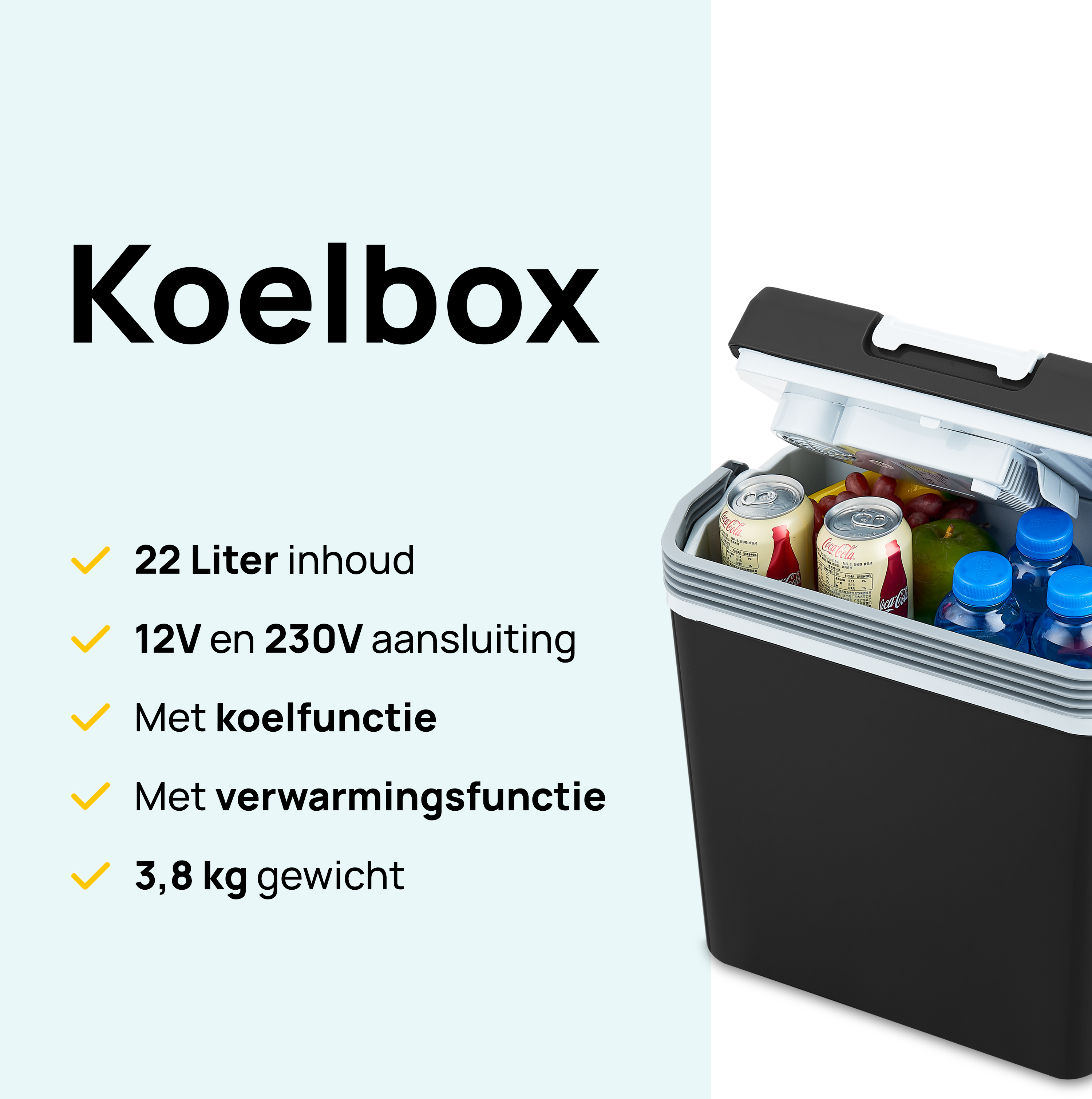 koelbox, ijsklont, minikool, 12V, 230V