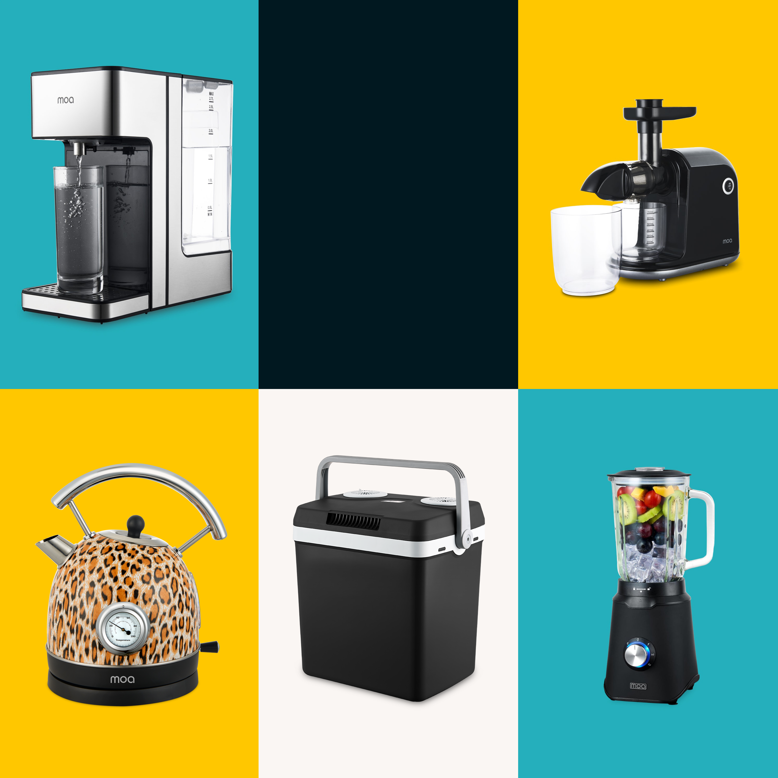 koffiezetapparaat, espressoapparaat, blender, theekoker, koelkast?