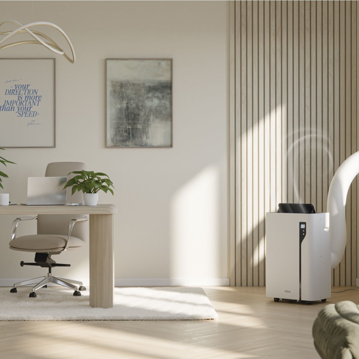 kantoor, bureau, ruimte, luchtontvochtiger, airconditioning