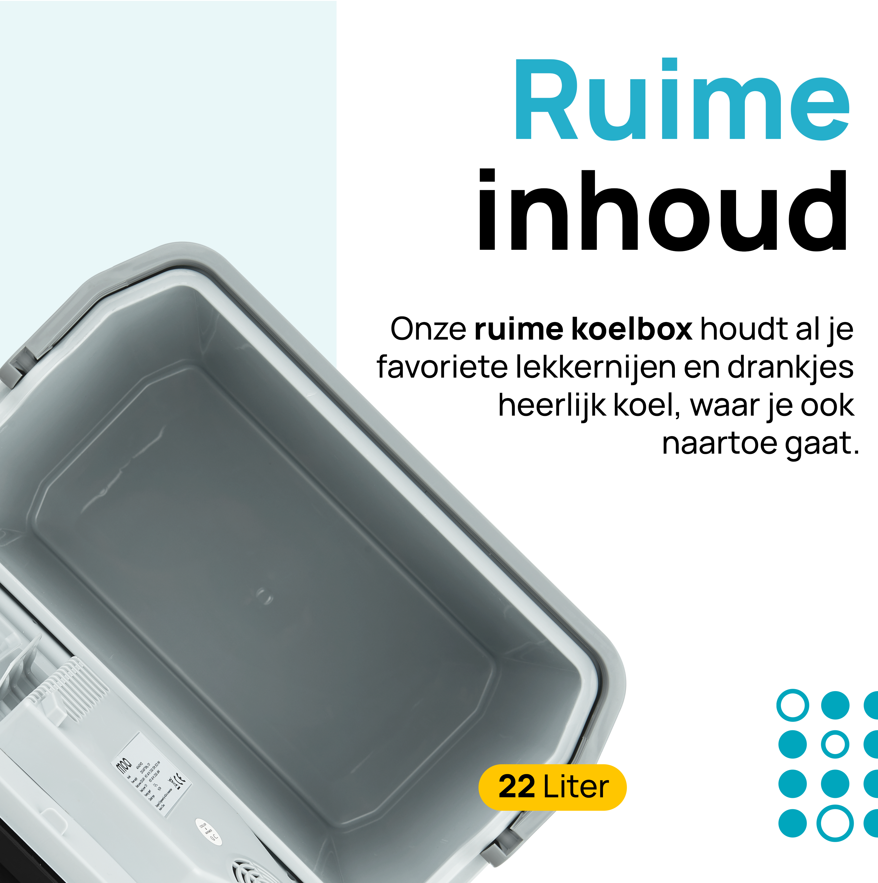 koeler, koelbox, duurzaam, 22 liter, materialen