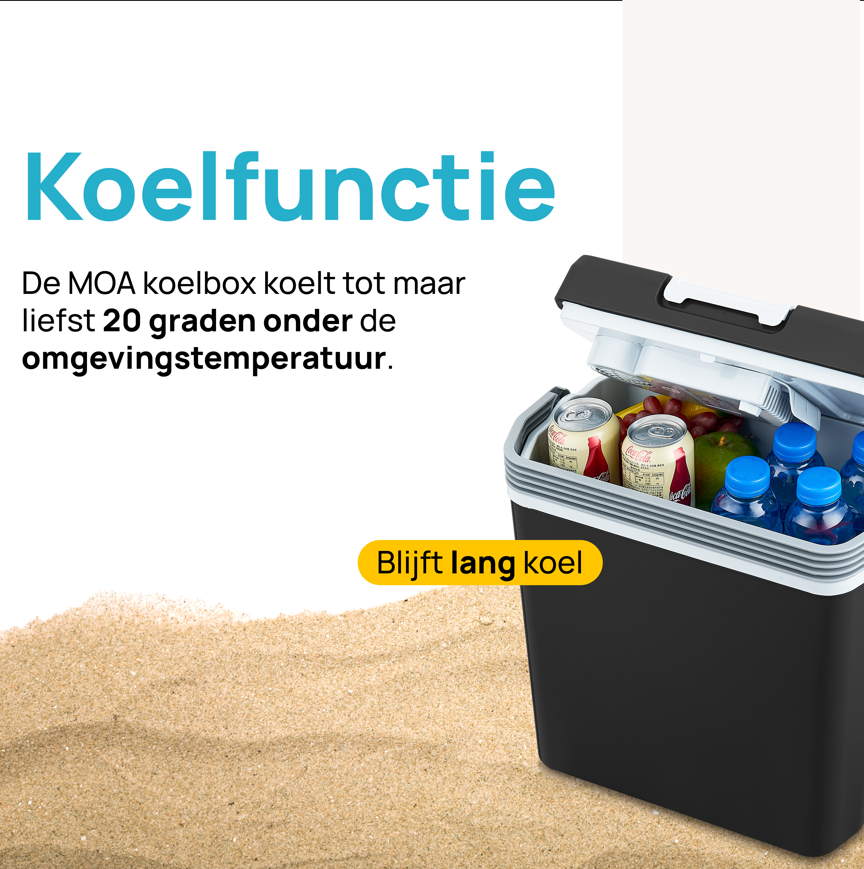 Koelbox Elektrisch 12v 230 volt - 22L Zwart